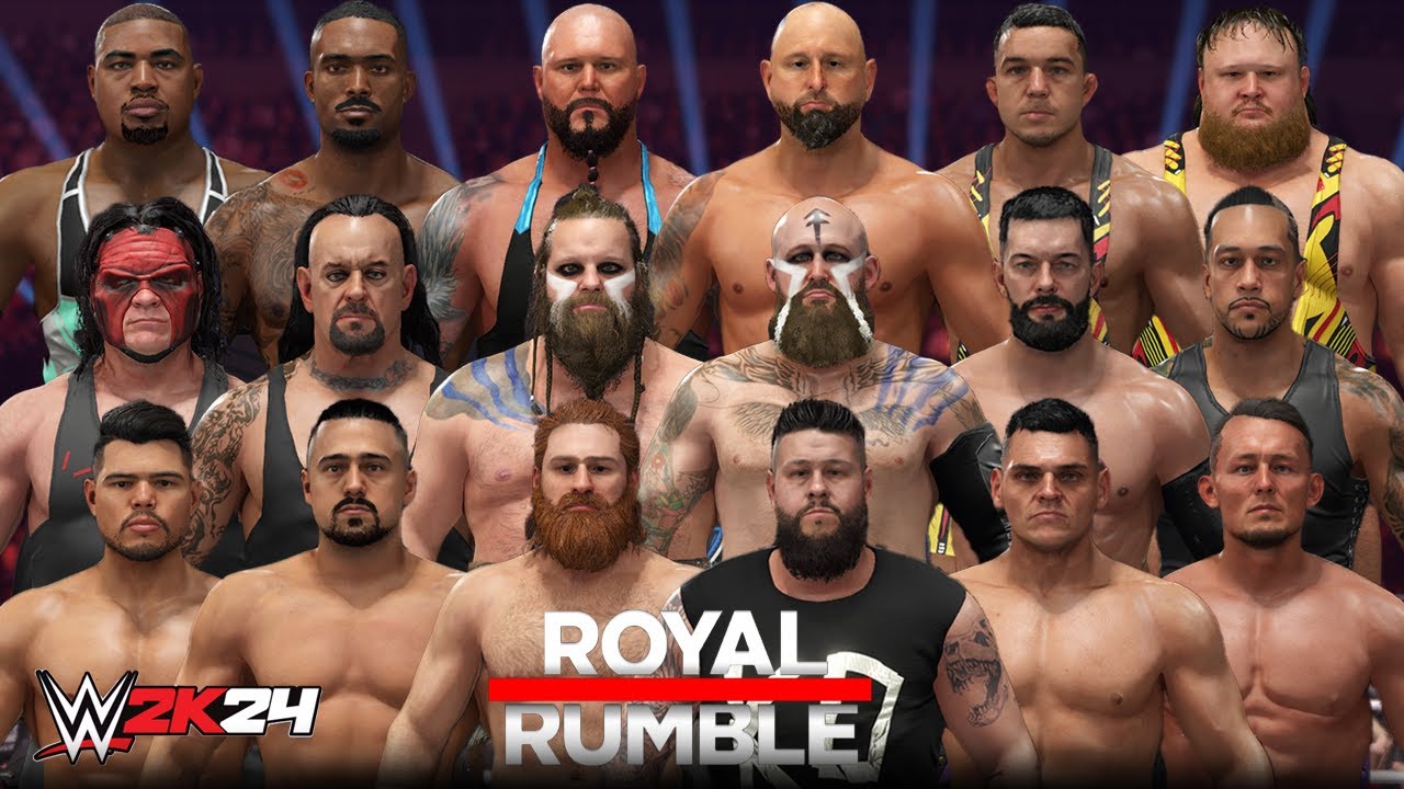 WWE 2K24 30 Man Royal Rumble Tag Team Edition.