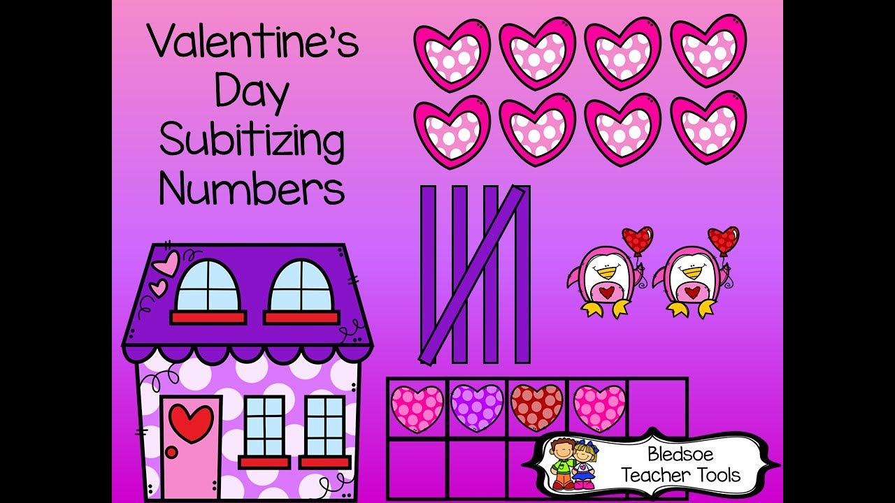 Bledsoe Teacher Tools Valentine's Day Subitizing