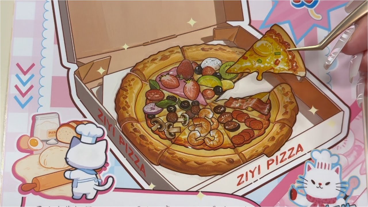 【ASMR】Stickers about food.