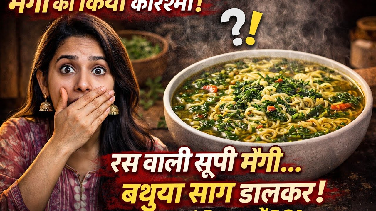 Iron & Calcium Rich Bathua Maggi | Healthy Desi Style Maggi Recipe