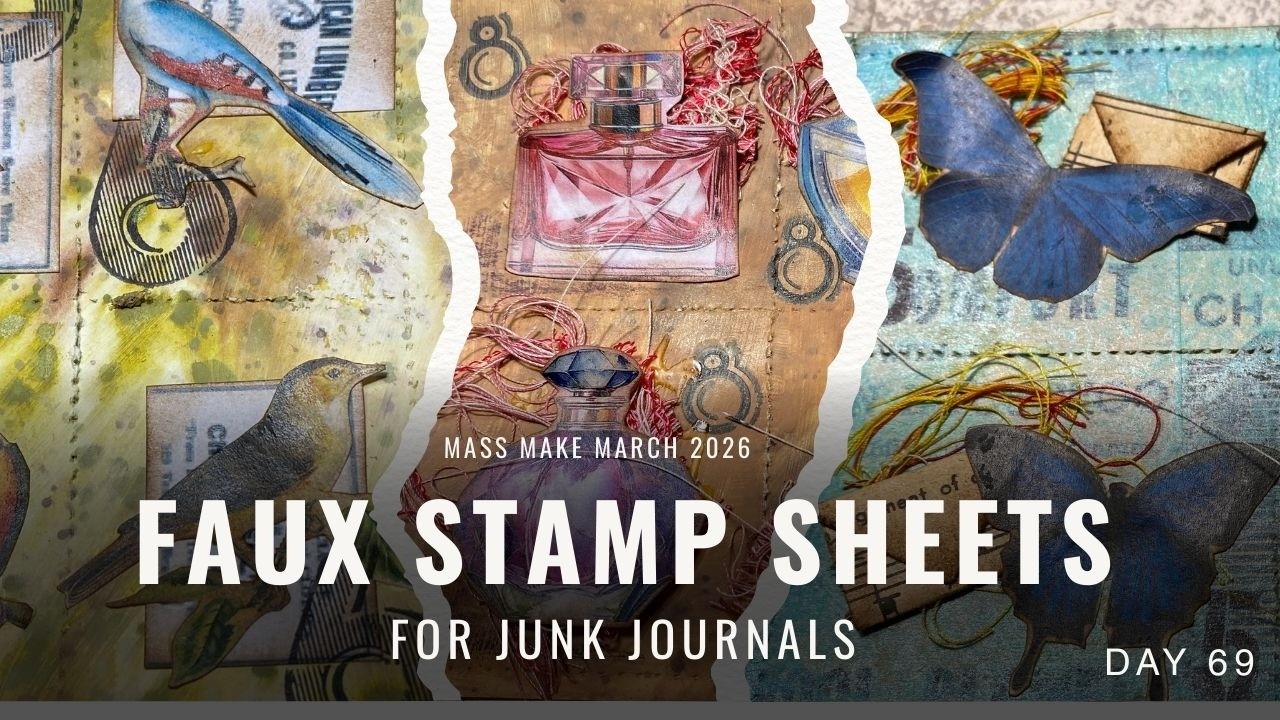 Faux Stamp Sheet Ephemera | #massmakemarch2026 | 100 Day Project Day 69