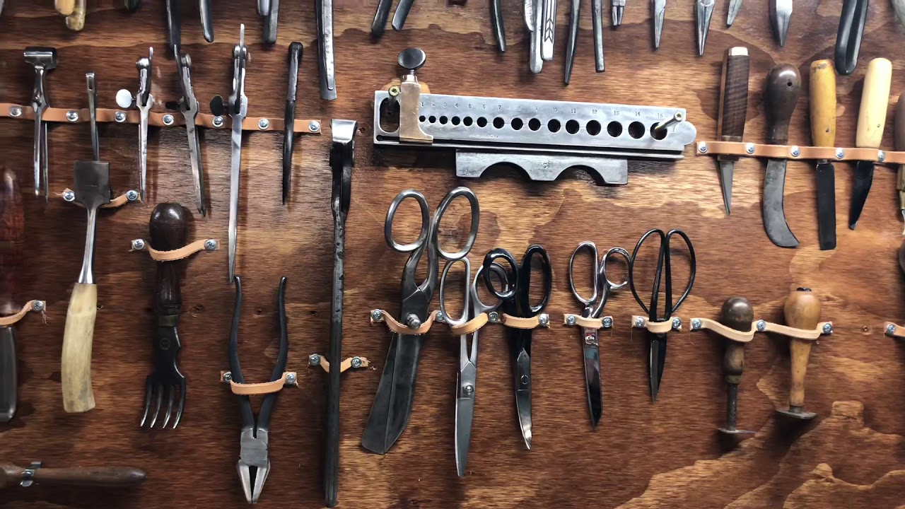 My Antique Leather Tool Storage Board