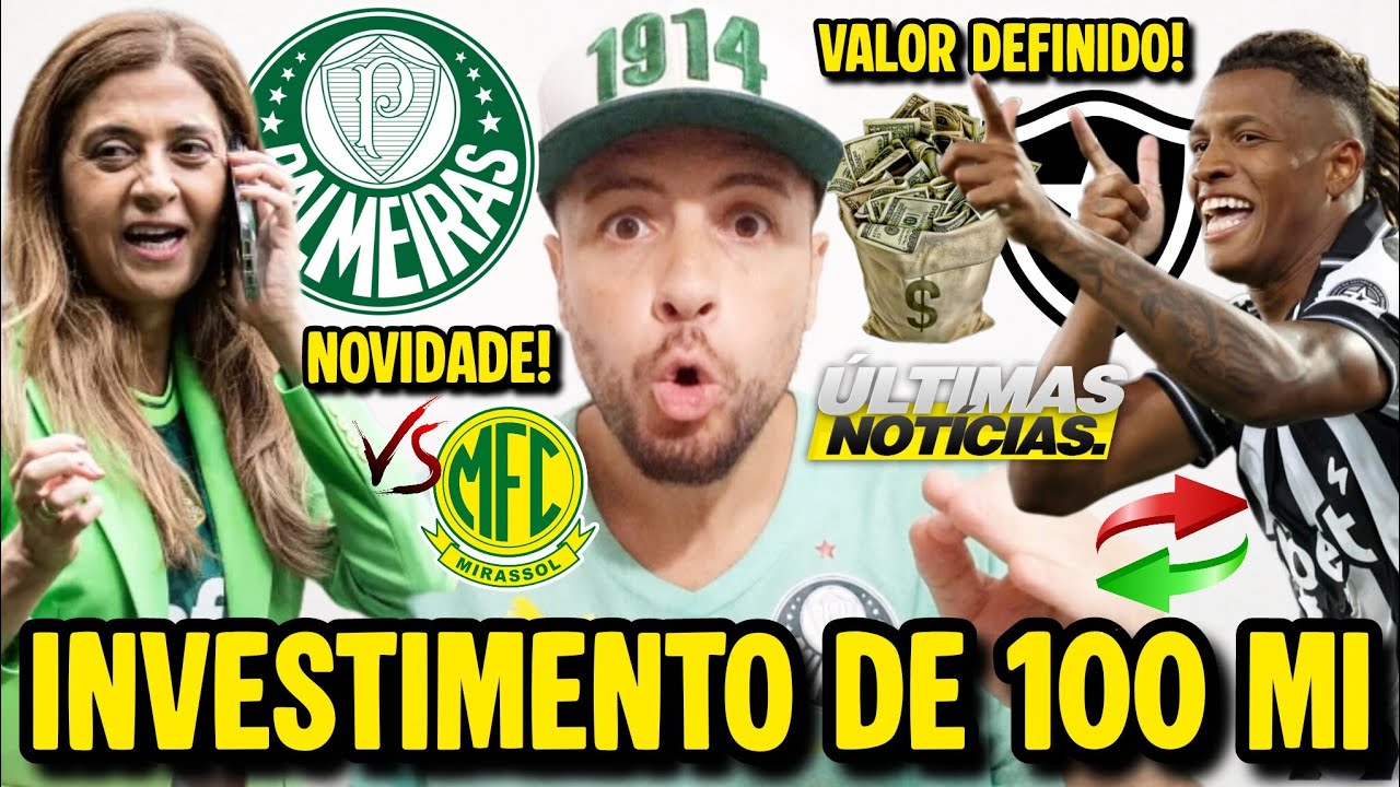 EITA! BOTAFOGO DEFINE VALOR PRA NEGOCIAR DANILO! PALMEIRAS VAI INVESTIR 100MI NA BASE! TREINO E MAIS