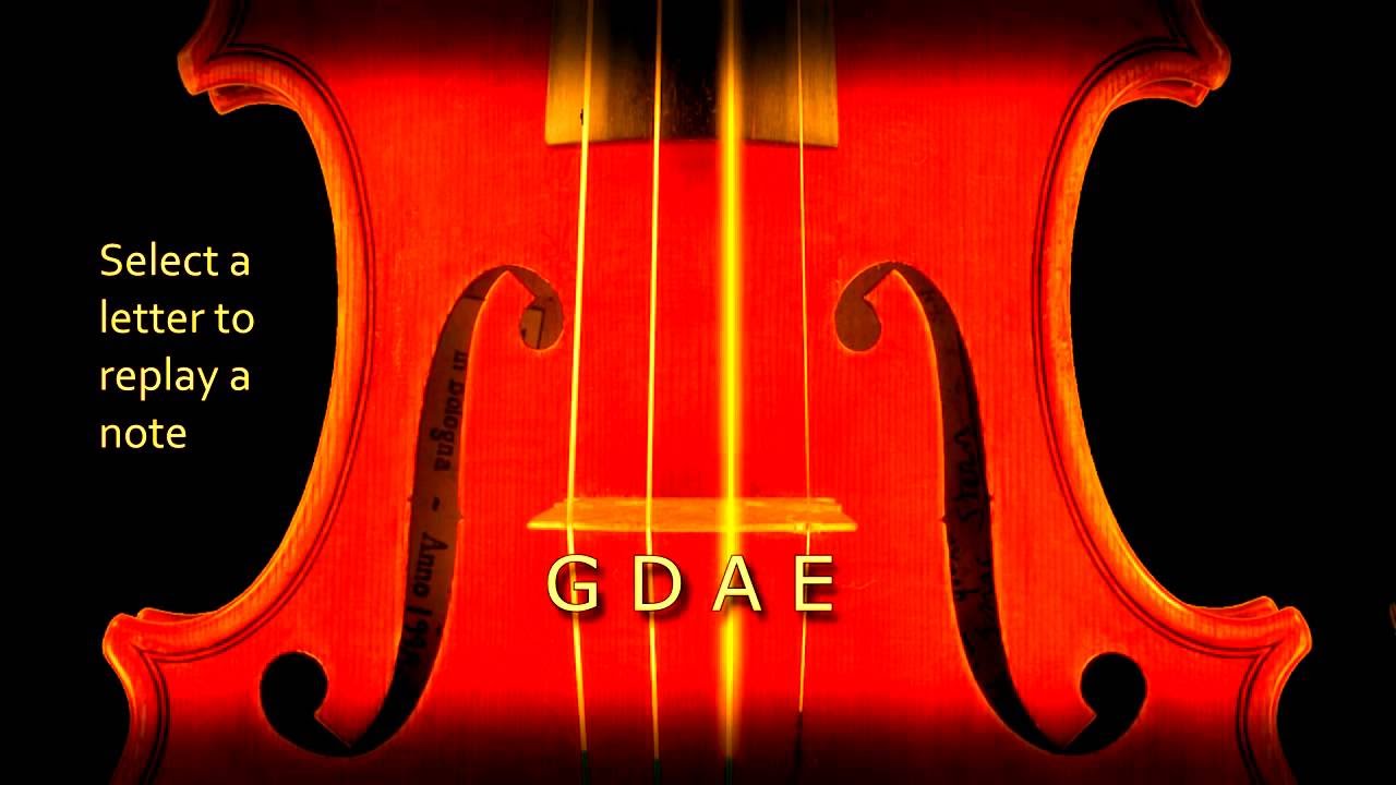 Violin Tuner plucking real violin sound