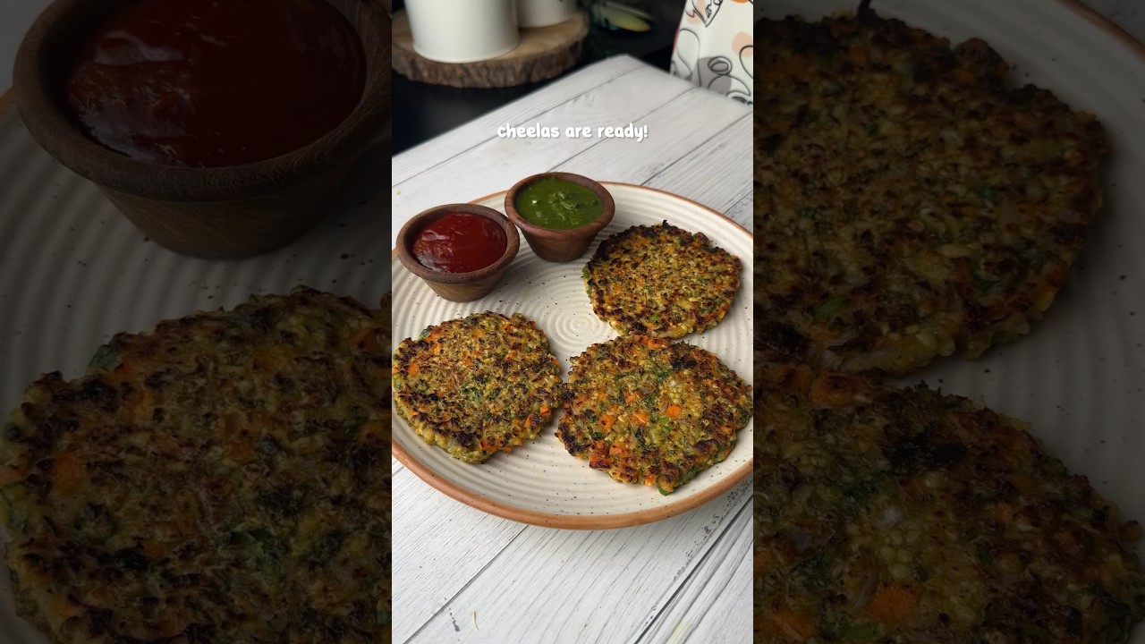 Sprouts Cheela - packed with fibre & protein. Healthy Vegetarian meal 💪🏻