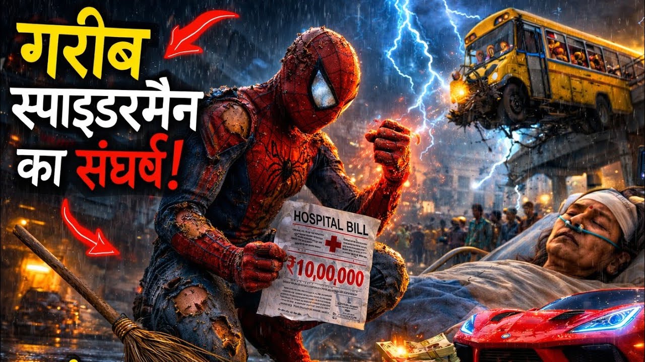 गरीब स्पाइडरमैन ने बचाई 40 बच्चों की जान 😭 | माँ के ऑपरेशन के लिए 10 करोड़ कमाए | Emotional Story