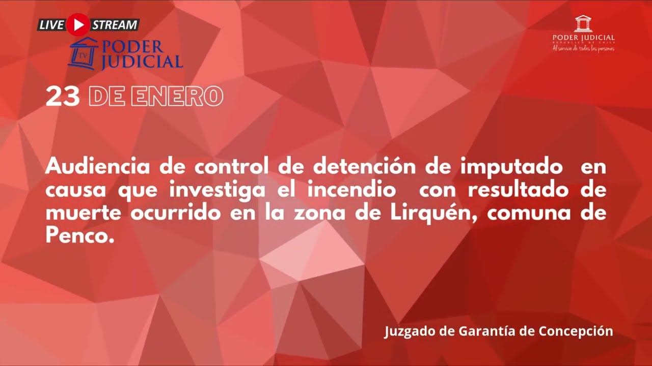 Control de detención de imputado en causa que investiga incendio con resultado de muerte en Lirquén