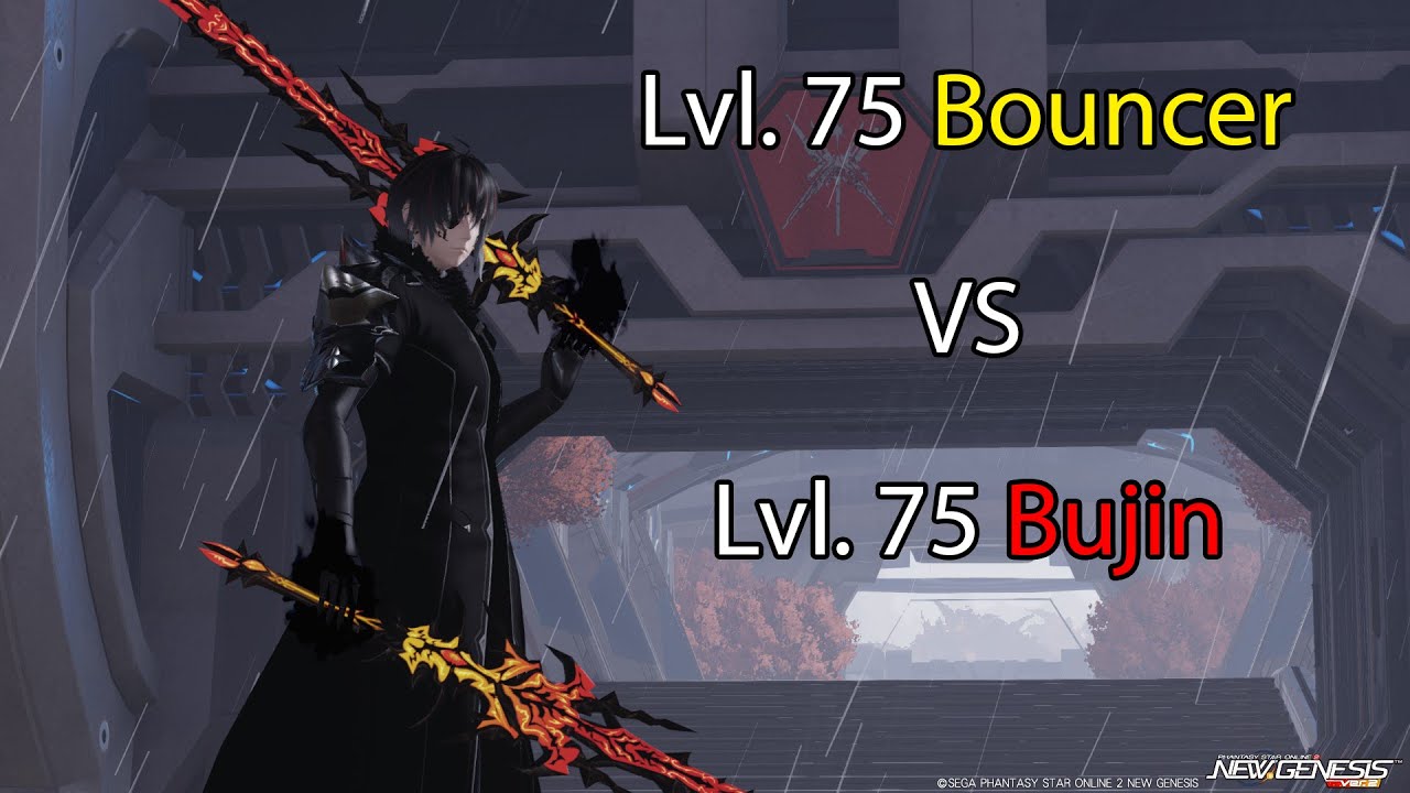 (PSO 2:NGS) lvl.75 Bujin vs. Old bouncer hybrid [No dmg, S-rank, 1:38]