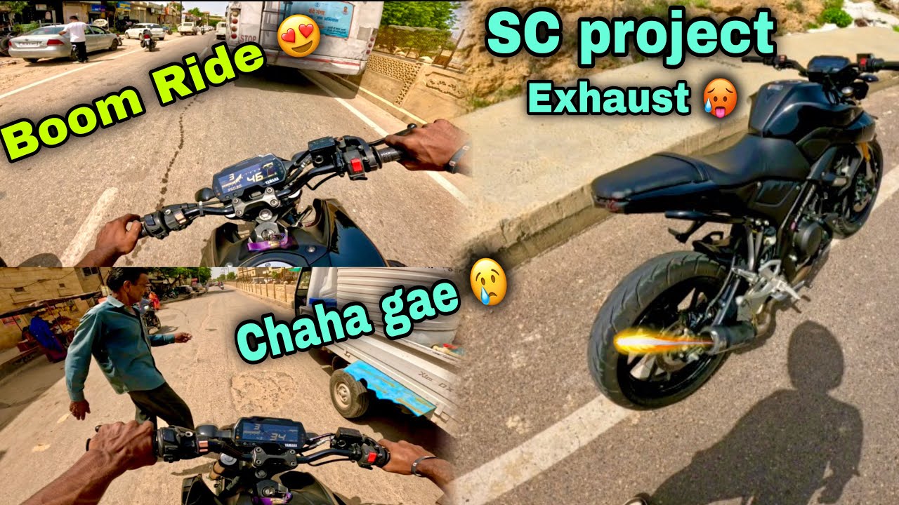 Installing Full system exhaust in Yamaha Mt15 🥵|| Sc project Loud exhaust 😱 #youtube #foryou 