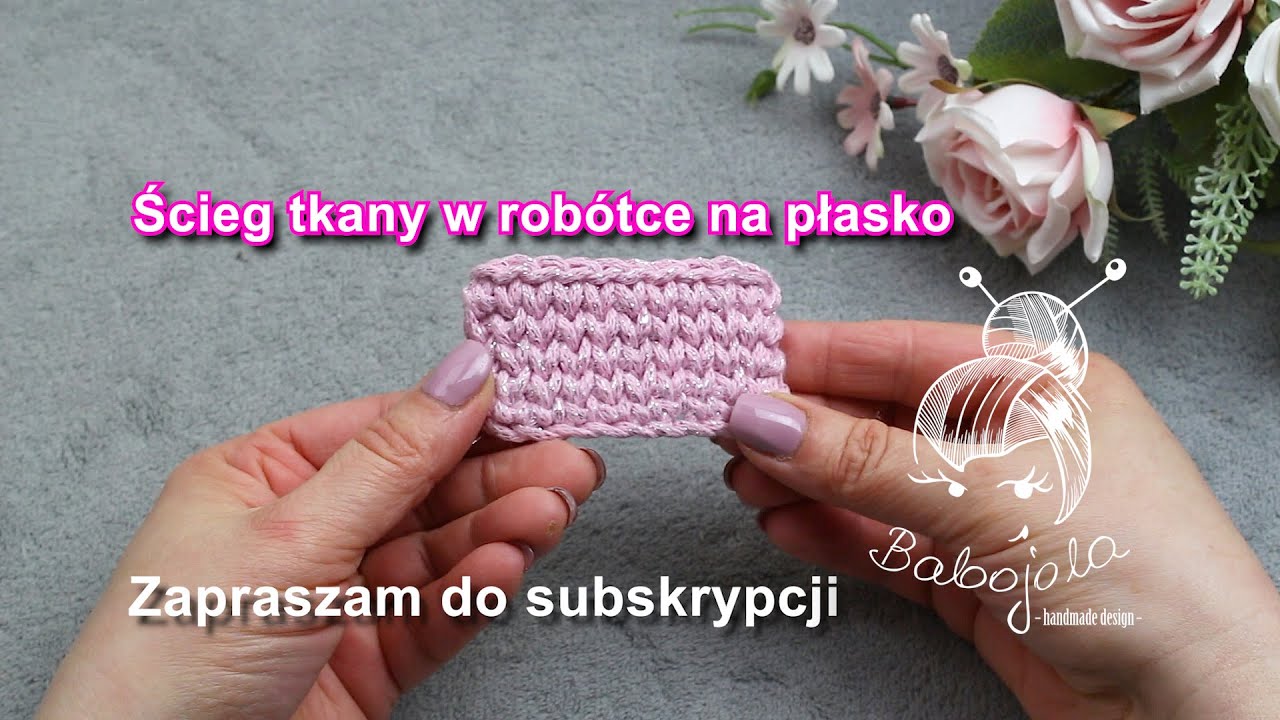 Ścieg tkany robiony na płasko