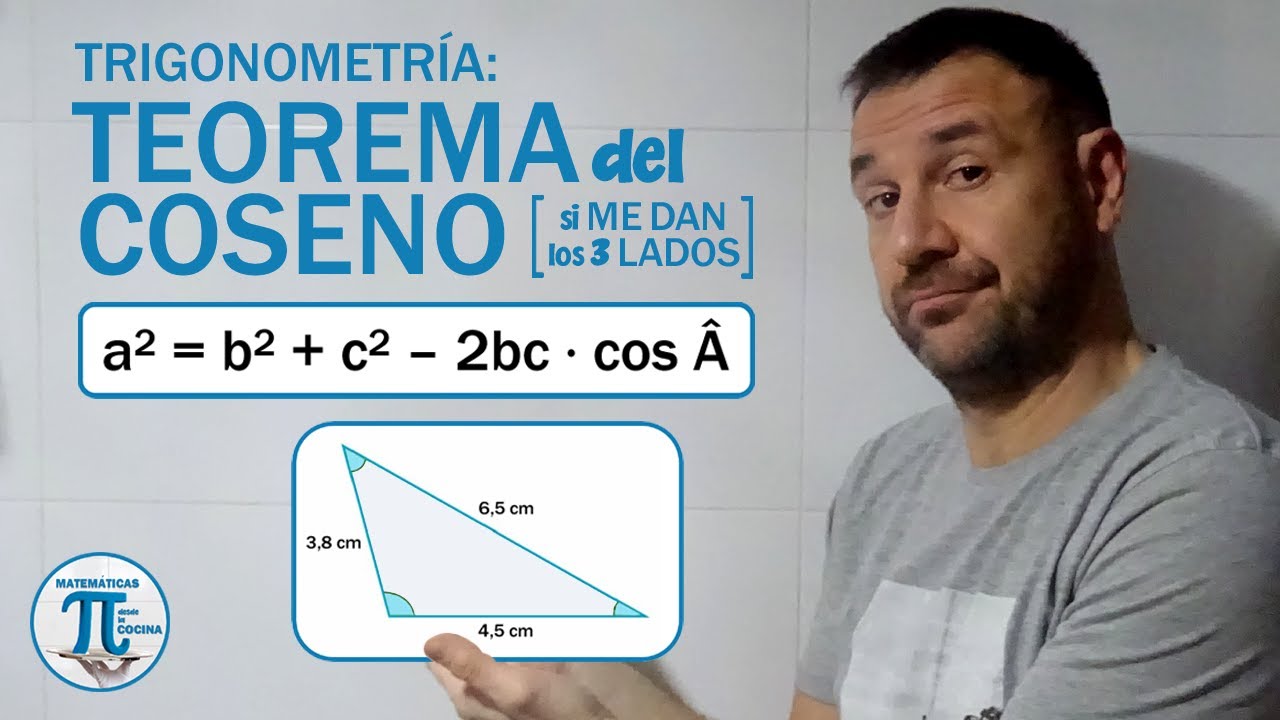 TEOREMA del COSENO 📐 (cuando me dan las medidas de los tres lados) 💙 Ejercicios de TRIGONOMETRÍA