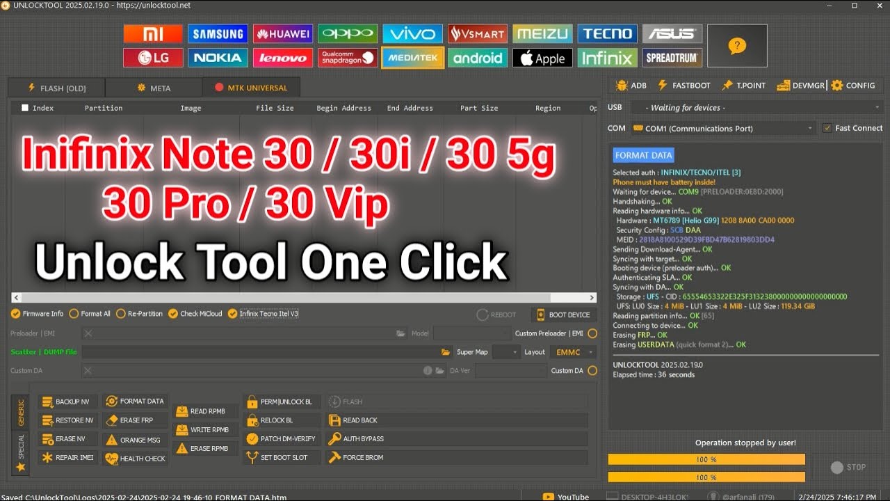 infinix note 30 frp unlock tool one click