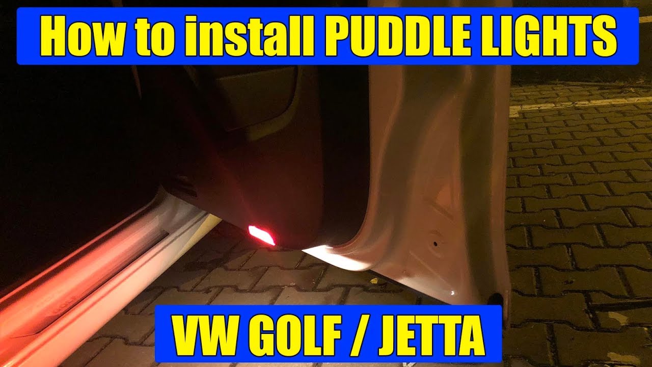 How to install rear doors puddle lights VW Golf Mk5, Golf Mk6, Rabbit, Jetta, Tiguan, Touran