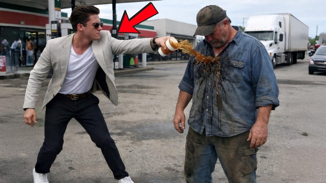 Rich Man Threw Hot Coffee on a Trucker — The Trucker’s Reaction Changed Everything