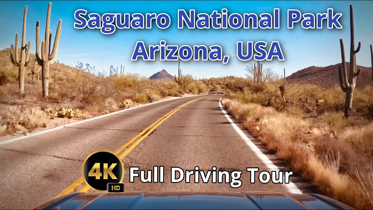 Full Drive 4k | Saguaro National Park East to Tucson, Arizona 🇺🇸🌵