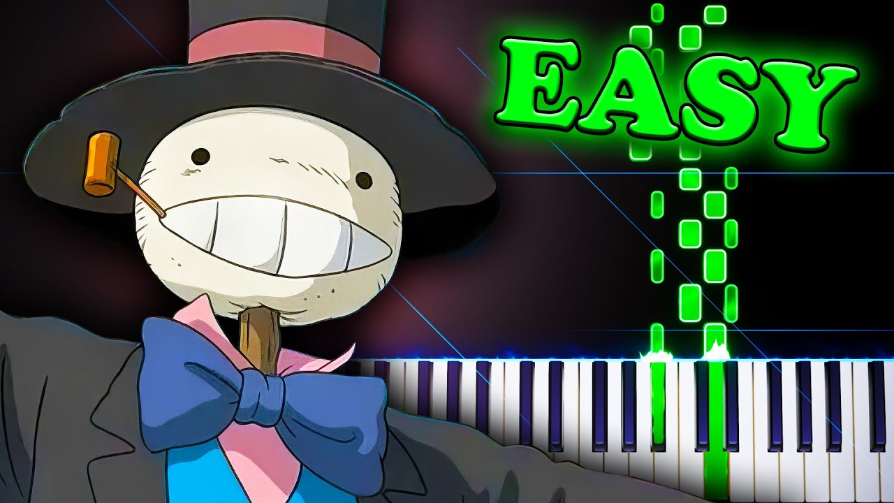 Joe Hisaishi - Howl's Moving Castle Theme - Easy Piano Tutorial