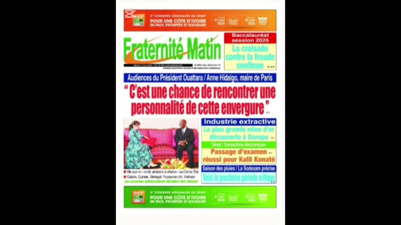 Mme le  Maire de Paris sous le charme du Pr&eacute;sident Ouattara #africa #viralvideo #new #lemandatv
