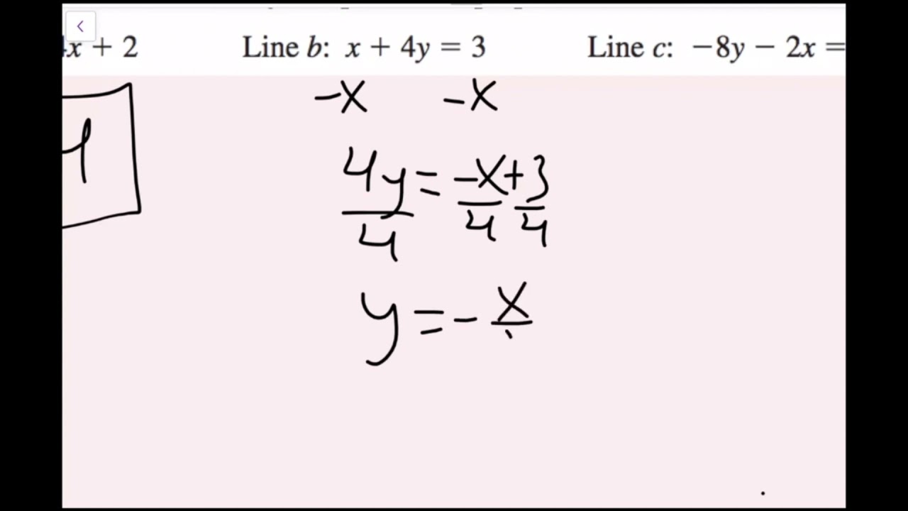 Parallel and Perpendicular Lines (4.3 Big Ideas Math - Algebra 1)
