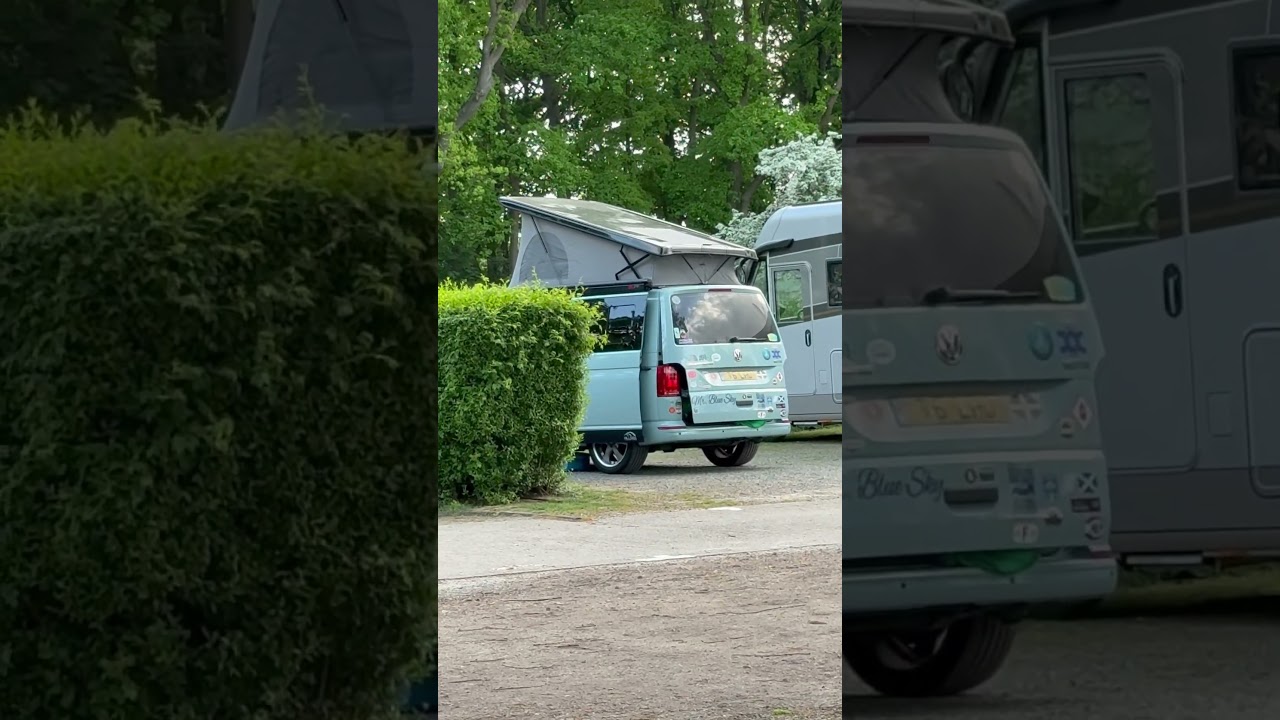 Good evening from Wolfsburg! 🇩🇪 #roadtrip #wolfsburg #germany #camping #campervan #eurotour