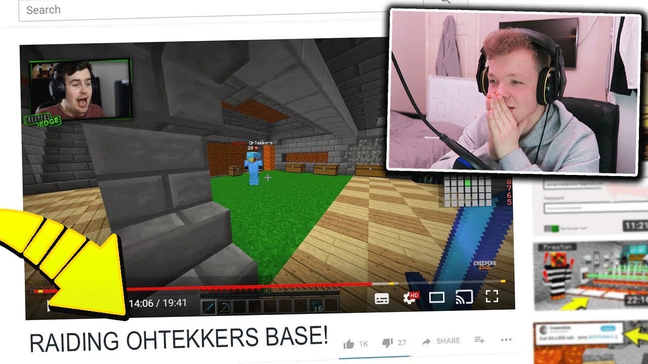 Reacting To CreepersEdge RAIDING My New Base... *LIVE REACTION*