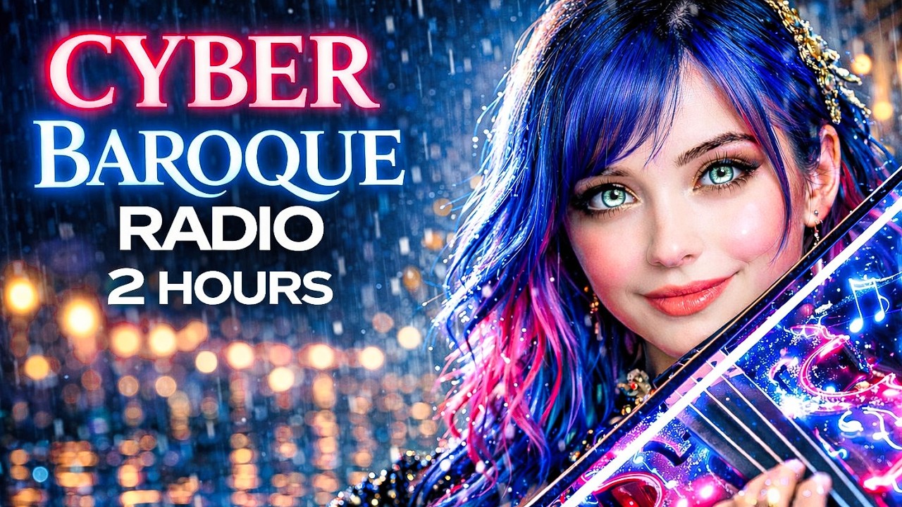 Cyberpunk Violin Radio – Venice 3026 | 2 Hours Futuristic Violin Music