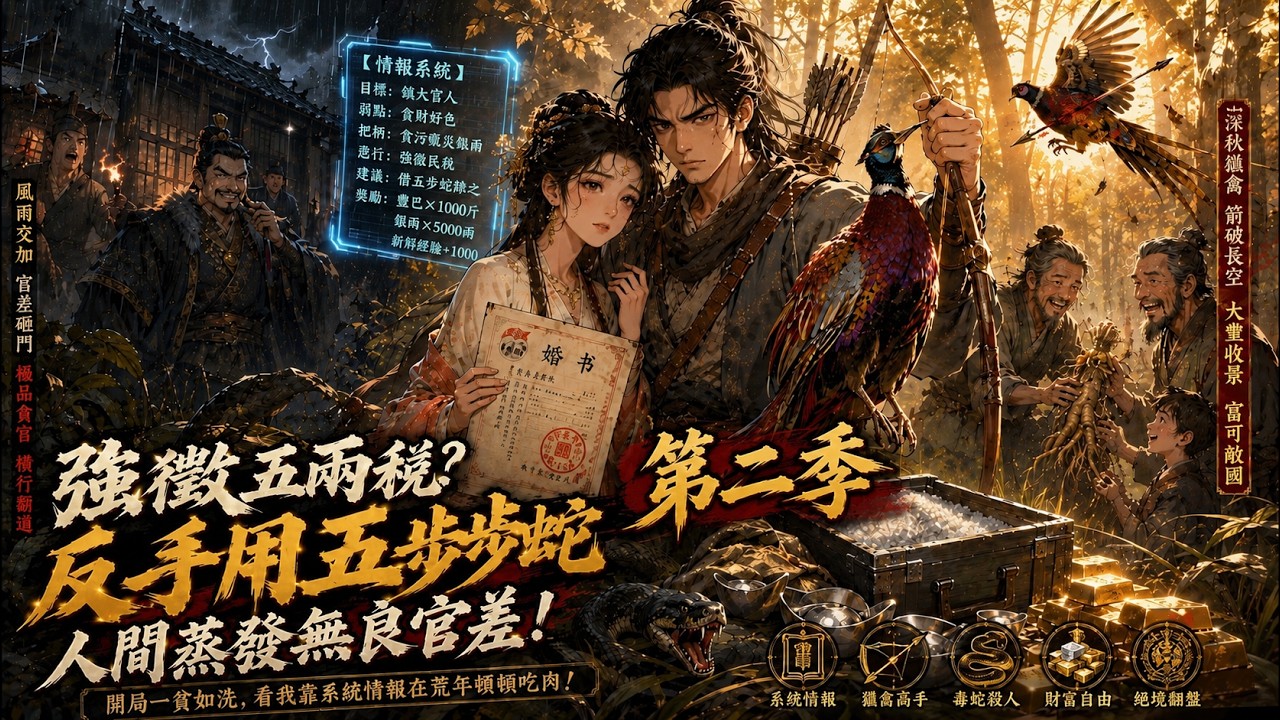 [MULTISUB] 第二季 穿越荒年淪為黑戶！開局系統情報白撿天仙娘子，寒門廢棄柴絕地反擊！智取雪山白狐！反手利用狼王反殺官差刺客，手握武功秘籍霸氣稱霸山村！ |  亂世 致富 爽劇 古代 |