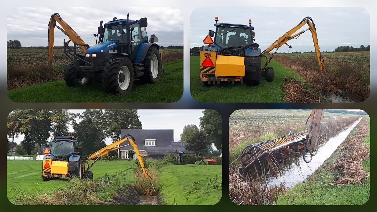Sloten schoonmaken | New Holland met maaikorf | Boer Gerrit vlogt