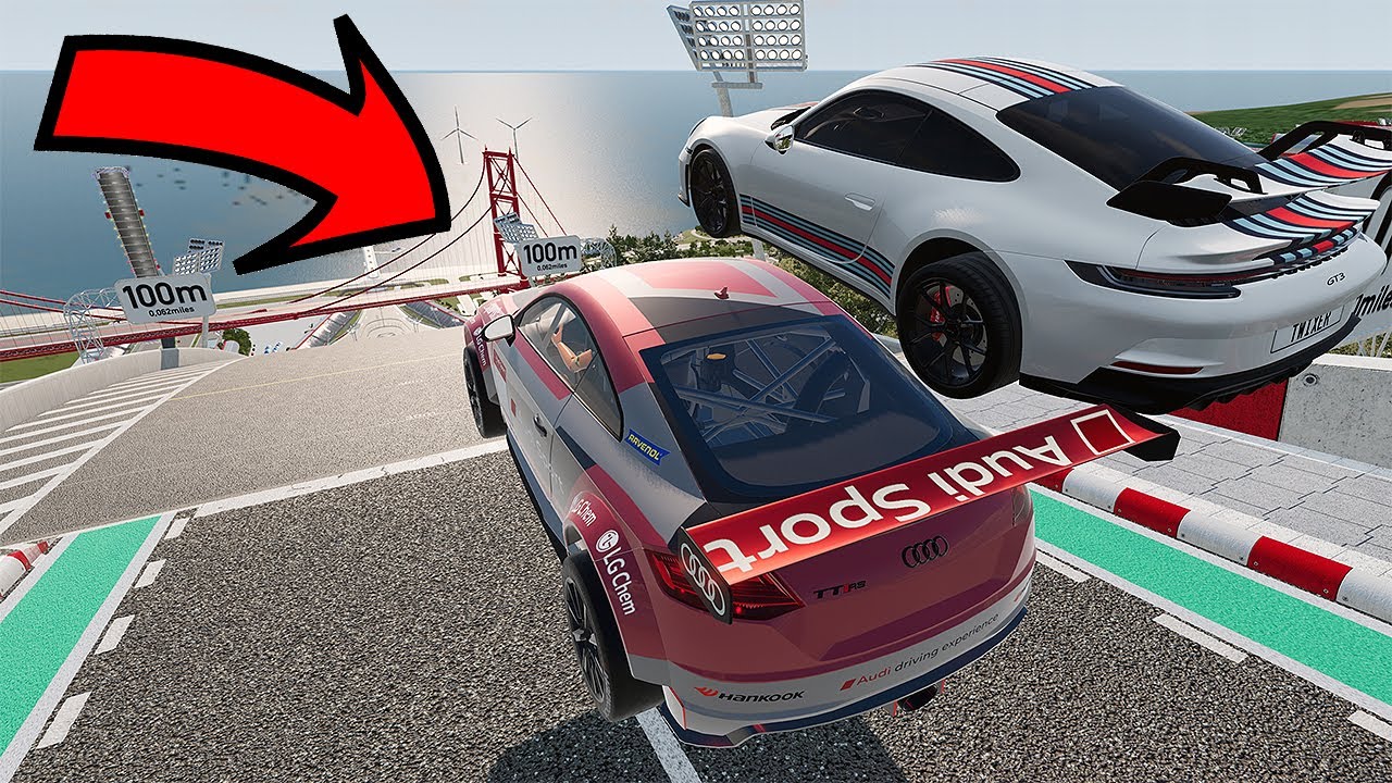 Big High Ramp Jumps with Expensive Sports Lux Cars Crashes #6    BeamNG Drive
