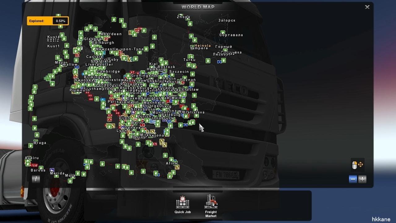 Euro Truck Simulator 2 Truckers map by.goba6372.r8 Gameplay