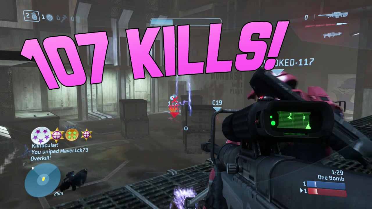 Halo 3 (MCC) Gameplay - 107 kills with Multikills