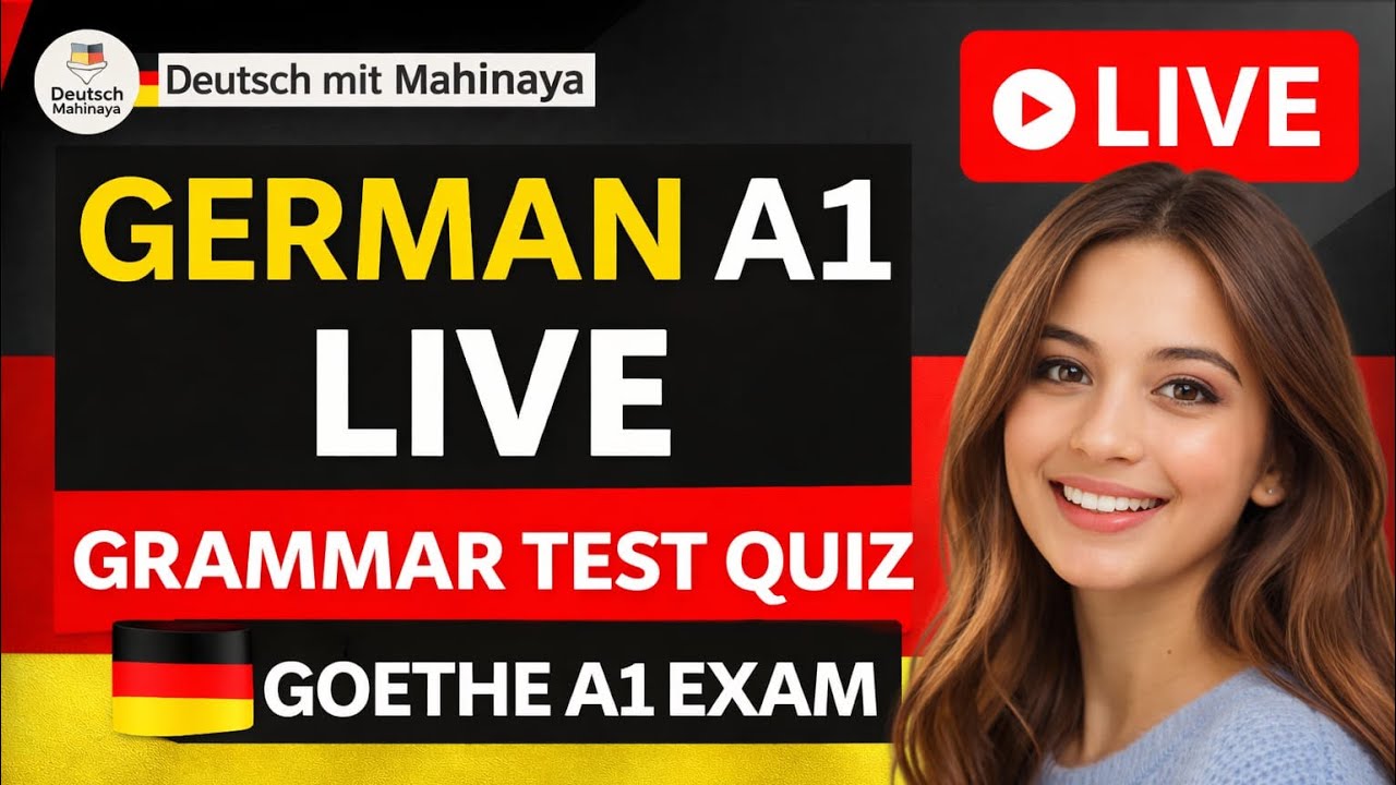 German Grammar Live 🇩🇪  DIE Article Explained  A1–A2