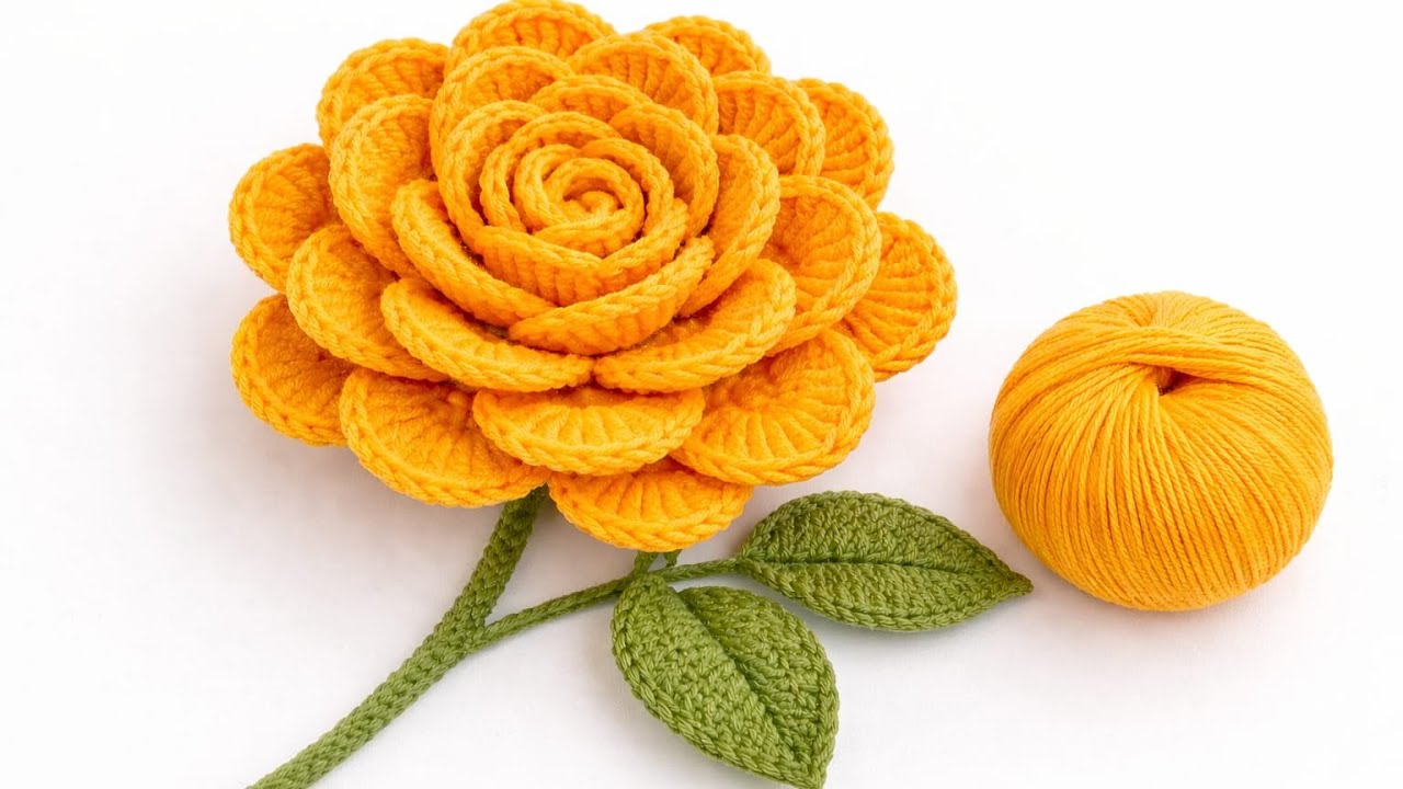 Aprende a Hacer una Rosa a Crochet Desde Cero