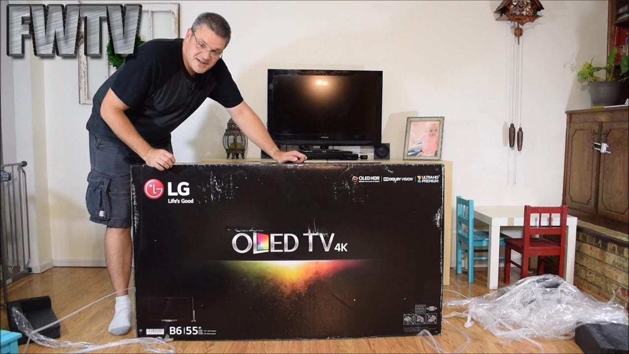 LG OLED55B6P OLED TV Unboxing