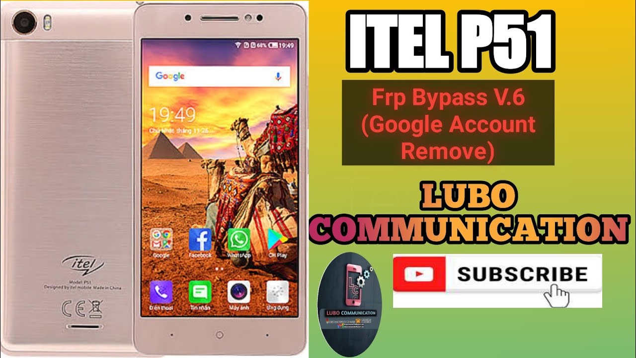 Itel P51 frp bypass (Google Account Removal)