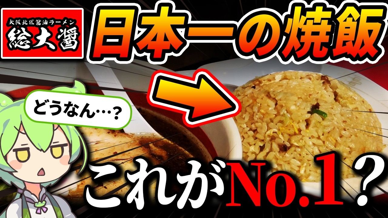 【日本１焼飯】名店の焼飯セット実際どうなの？  総大醤【ずんだもん&ゆっくり解説】