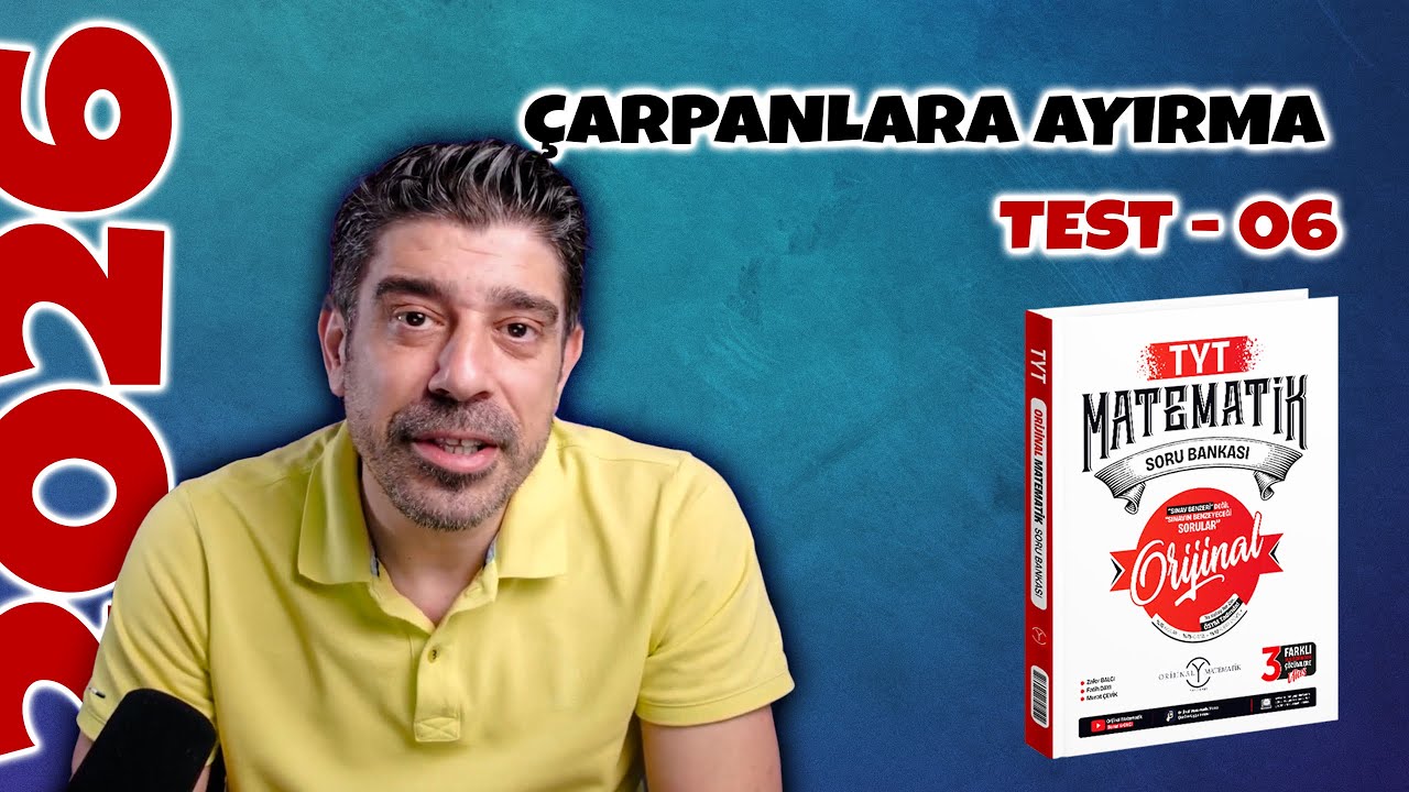 Çarpanlara Ayırma TEST 06 | ORİJİNAL TYT SORU BANKASI | #yks2026