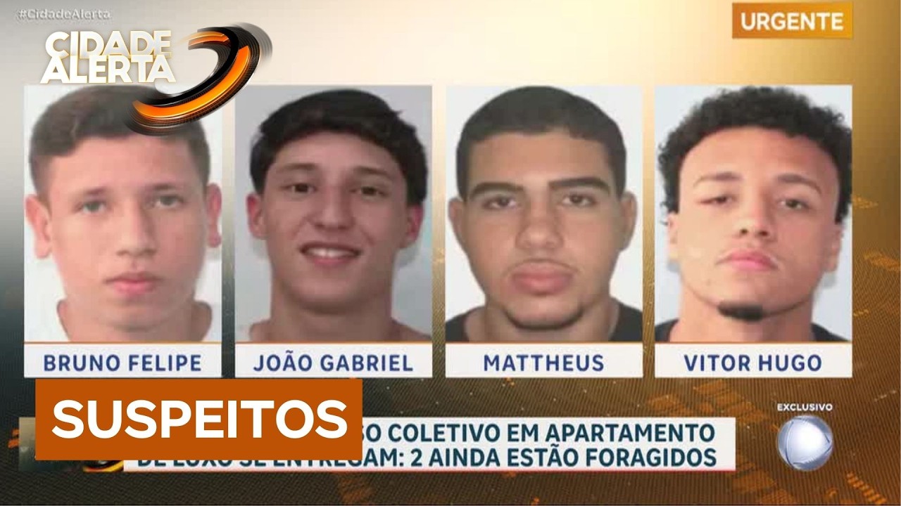 Dois dos quatro suspeitos de estupro coletivo de adolescente se entregam à polícia no RJ