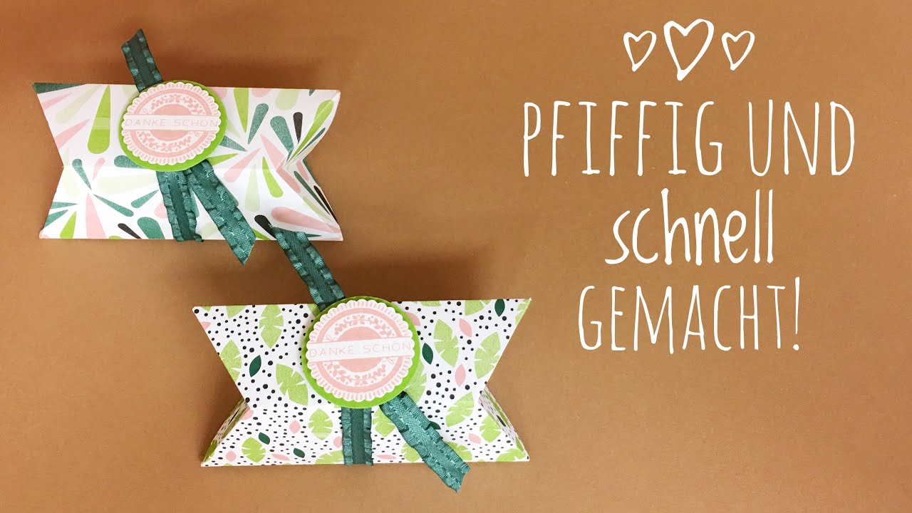Anleitung selbstschließende Rautenbox mit Stampin Up Produkten