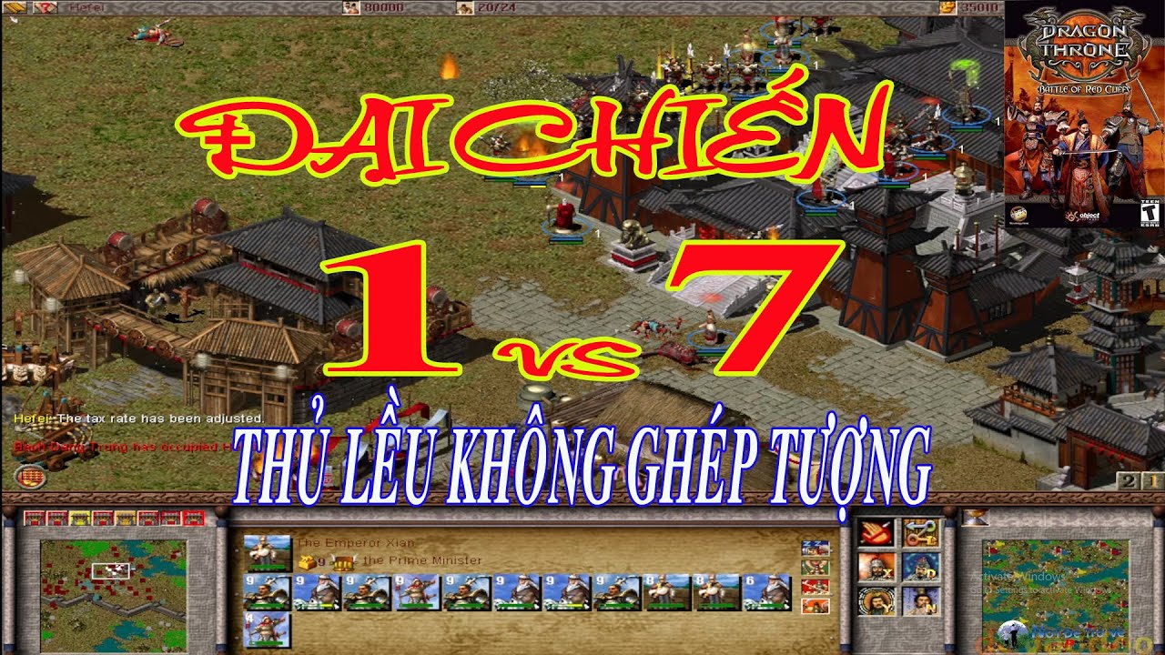 [ 1 vs 7 phòng thủ chắc ]–{Hard}- Dragon Throne - Battle of Red Cliffs