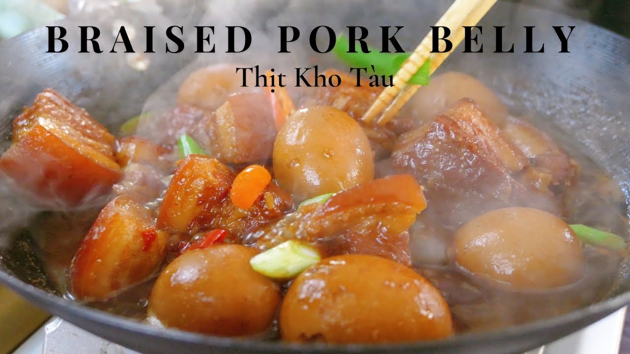 Vietnamese Caramelized Pork Belly & Eggs (Thịt Kho Tàu) – Easy Braised Pork Recipe!