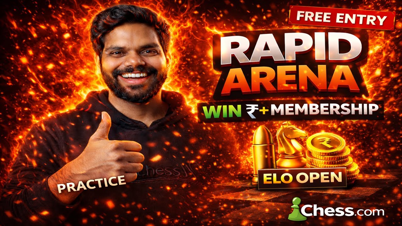 Rapid Arena 10+0 | Practice | Technuz Chess Horizontal Live |♟️ Chess.com