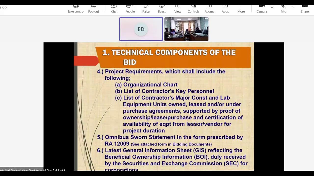 Procurement Livestream for DPWH Surigao del Sur 1st DEO on February 03, 2026
