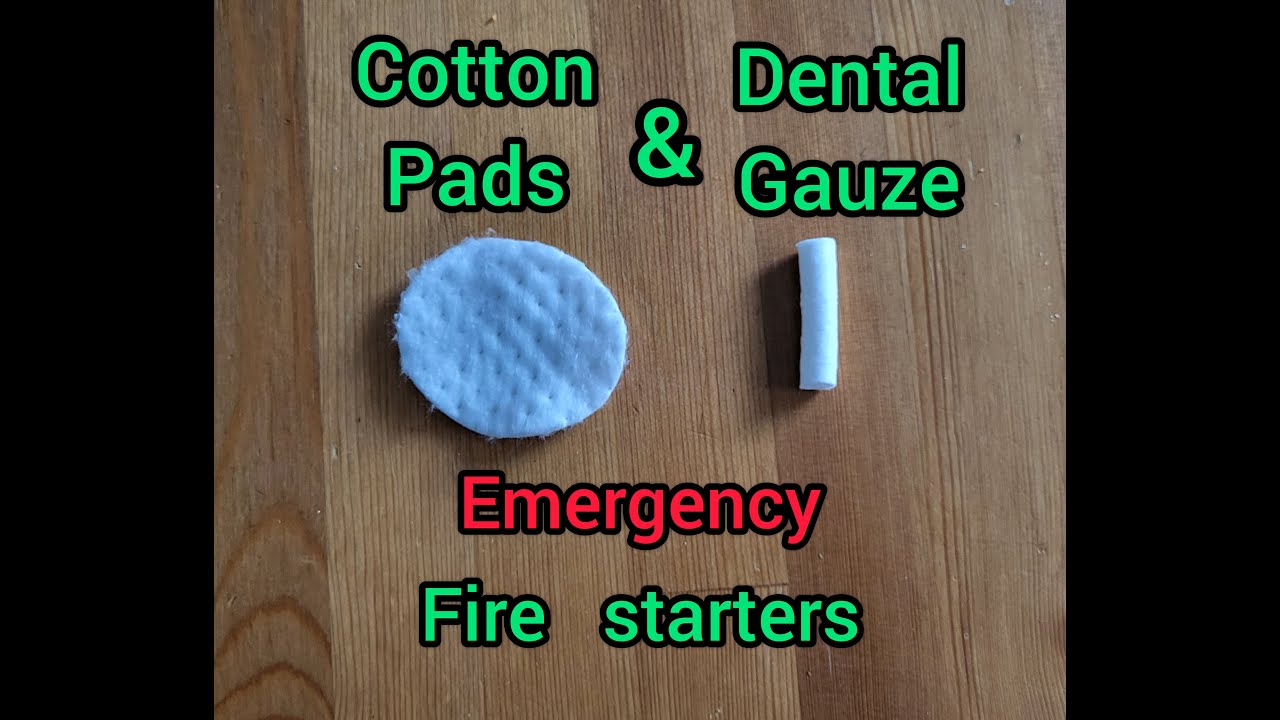 Cotton Pads & Dental Gauze Emergency Fire Starters