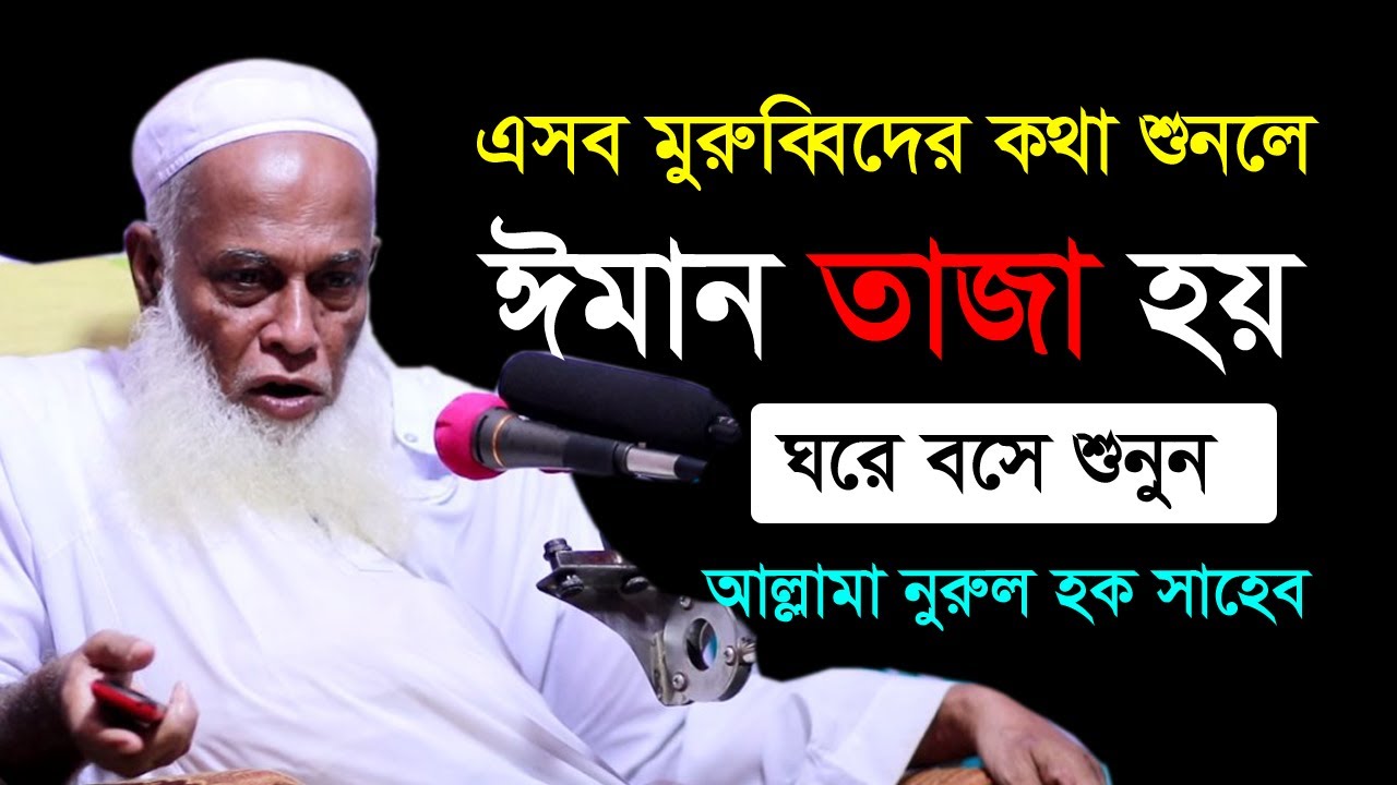 আহ চলে যাচ্ছে সব মুরুব্বি কে শুনাবে আমাদের এমন দামী কথা | Allama nurul haque saheb