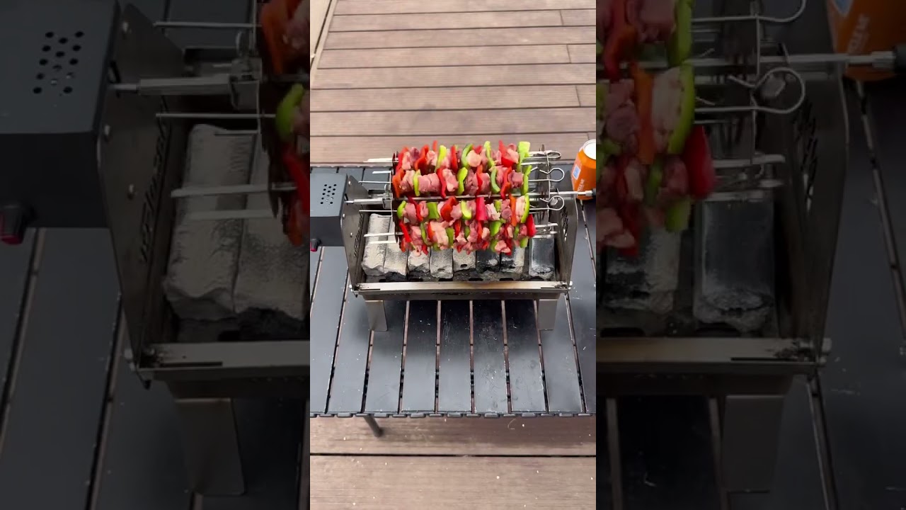 Electric rotating barbecue grill, compact and easy to carry #bbq #hotstyle #BlazeForF3 #grilling