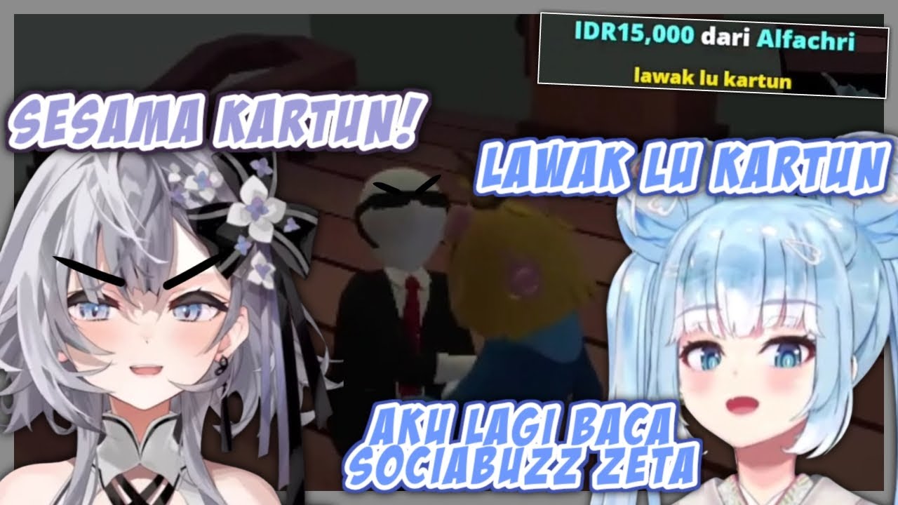 Zeta yang ngira dikatain kartun sama kobo, padahal kobo lagi baca sociabuzz【Kobo/Kaela/Zeta】
