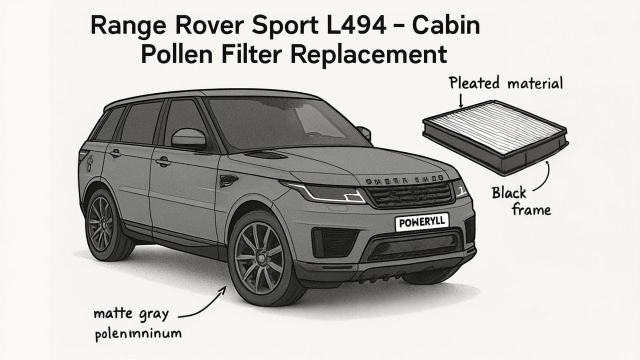 How to change the cabin pollen filter on a Range Rover Sport L494 LR036369