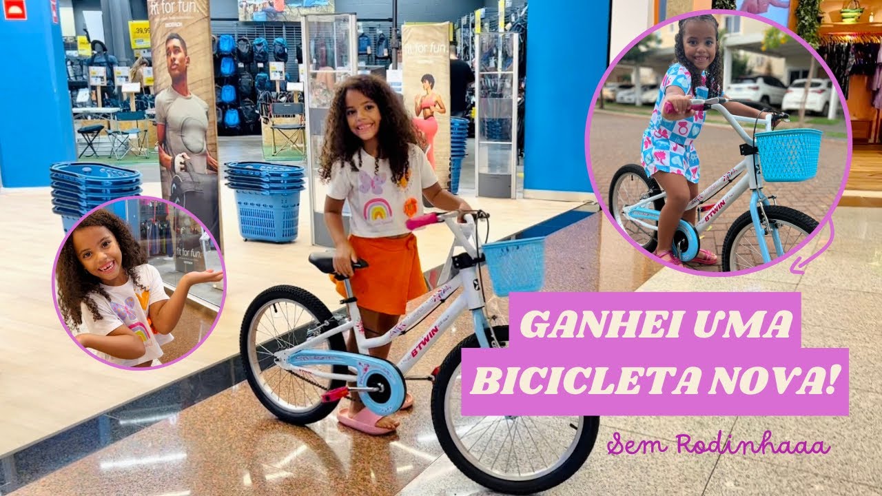 CONSEGUI ANDAR DE BICICLETA SEM RODINHA PELA PRIMEIRA VEZ - GANHEI UMA NOVA. LARISSA