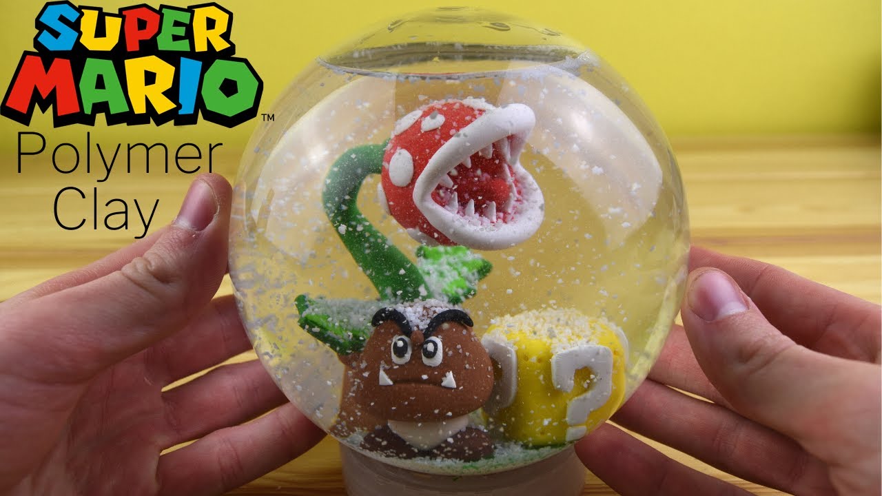 Making A Super Mario Bros. Themed Snow Globe - Using Polymer Clay