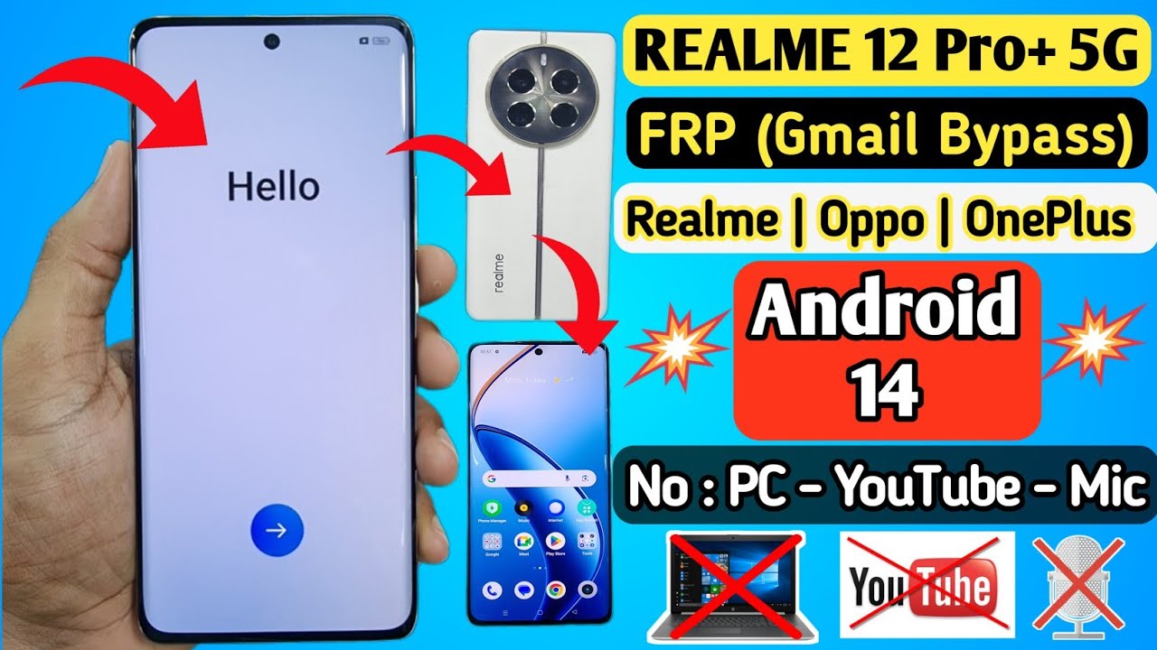 Realme 12 Pro Plus 5G FRP Bypass | Android 14 | Without PC | Realme Android 14 FRP Bypass